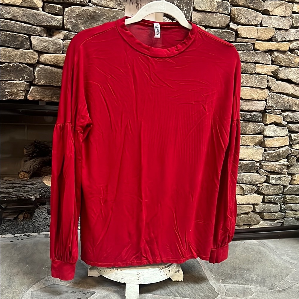 Red Long Sleeve Men's Shirt